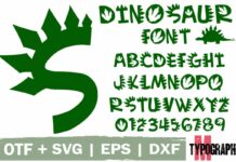 Dinosaur Font Poster 1