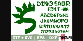 Dinosaur Font Poster 1