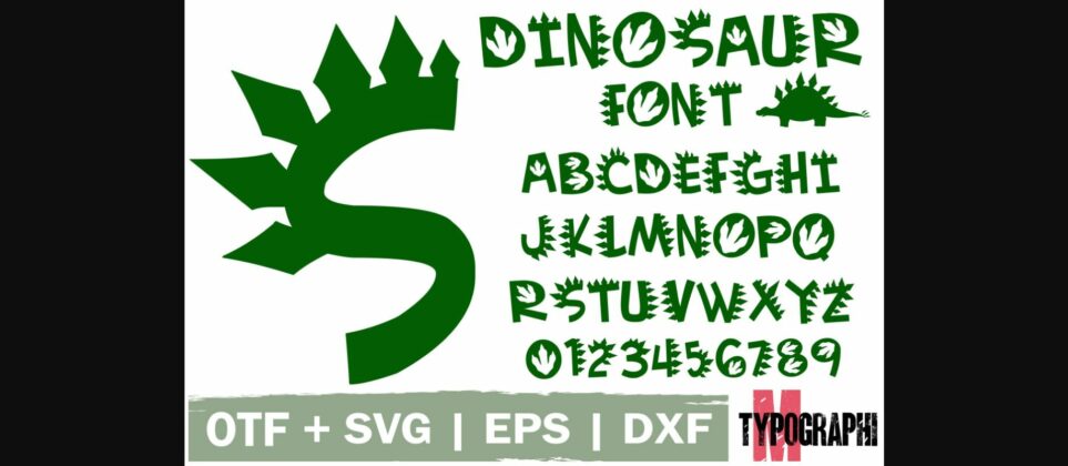 Dinosaur Font Poster 1