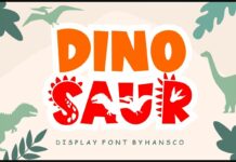 Dinosaur Font Font Poster 1