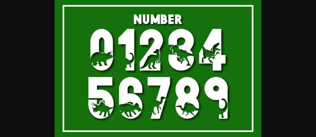 Dinosaur Font Poster 5