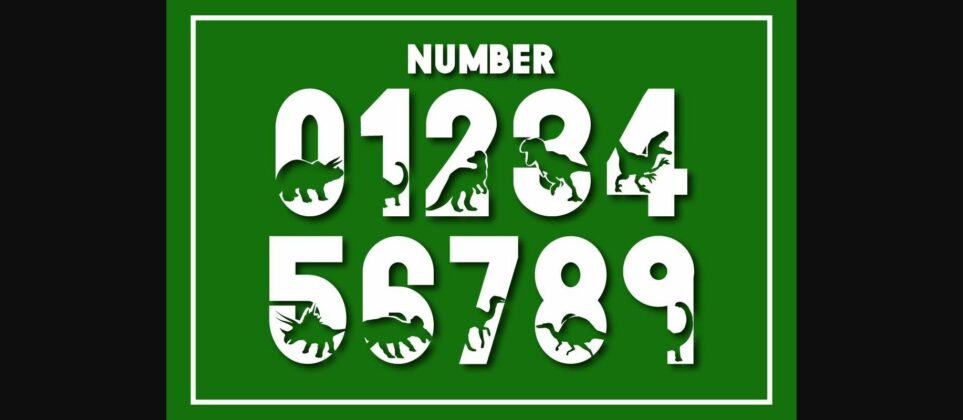 Dinosaur Font Poster 5