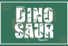 Dinosaur Font Poster 1