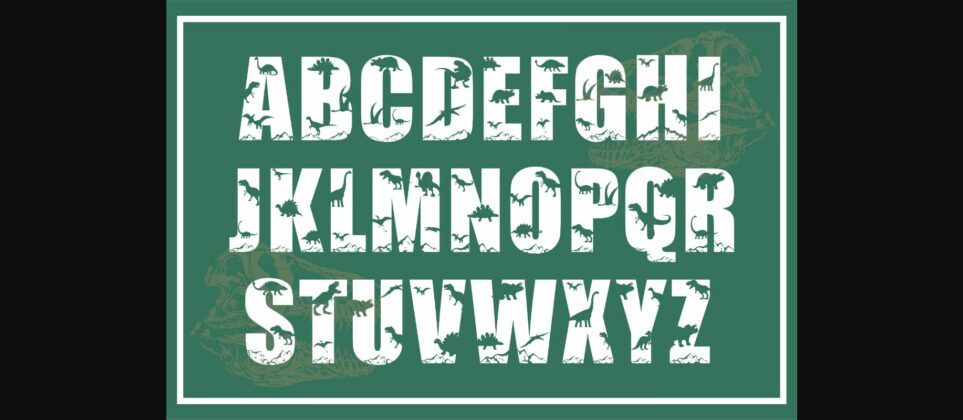 Dinosaur Font Poster 4