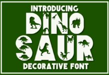 Dinosaur Font Poster 1