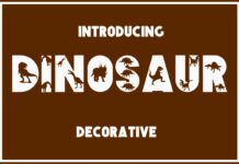 Dinosaur Font Poster 1