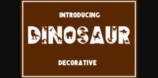 Dinosaur Font Poster 1