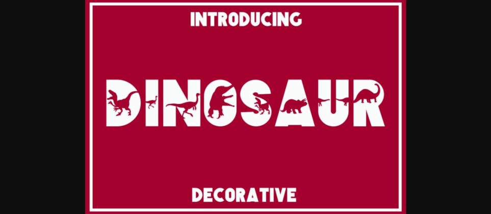 Dinosaur Font Poster 3