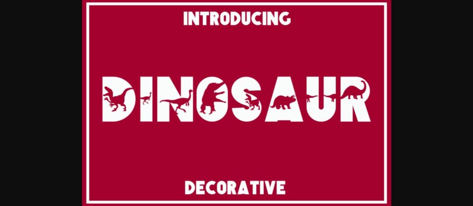 Dinosaur Font Poster 1