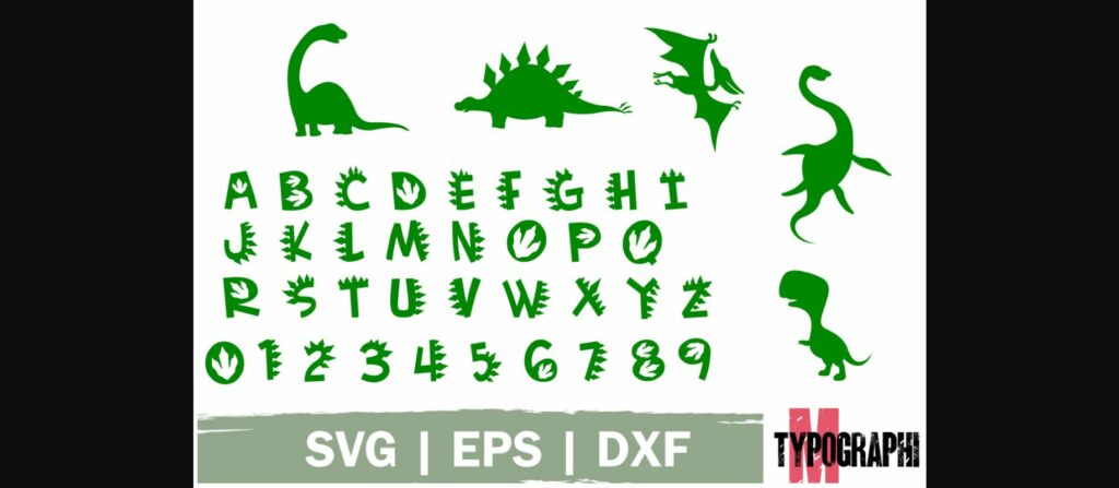 Dinosaur Font Poster 7