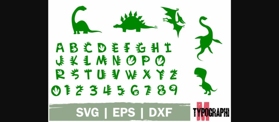 Dinosaur Font Poster 7