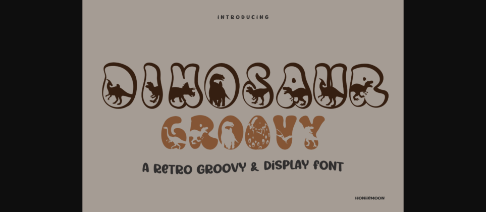 Dinosaur Groovy Font Poster 3