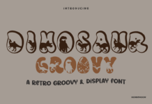 Dinosaur Groovy Font Poster 1