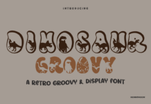 Dinosaur Groovy Font Dinosaur Groovy Font Poster 1