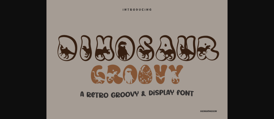 Dinosaur Groovy Font Poster 1