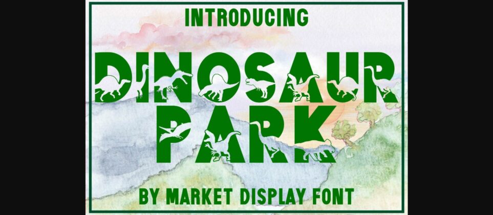 Dinosaur Park Font Poster 3