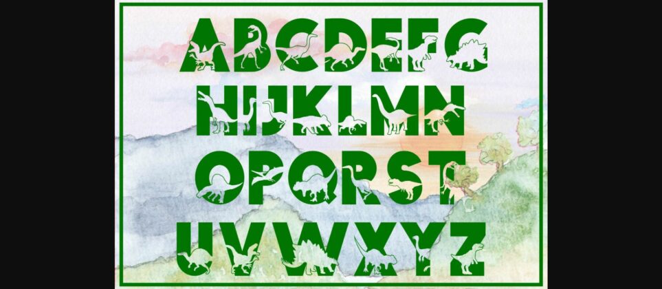 Dinosaur Park Font Poster 2