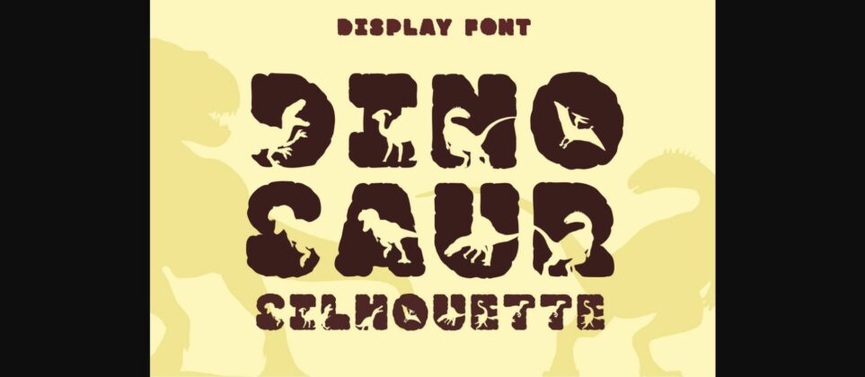 Dinosaur Silhouette Font Poster 3