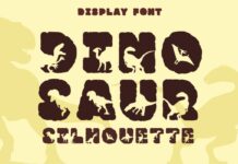 Dinosaur Silhouette Font Poster 1