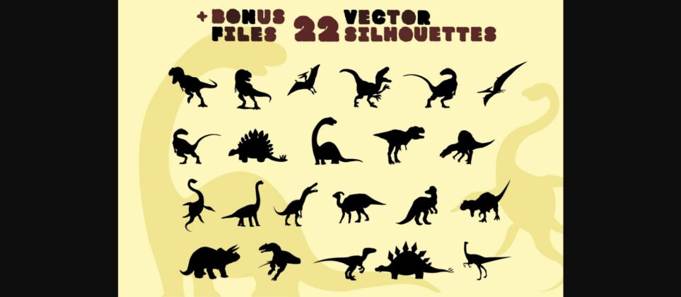 Dinosaur Silhouette Font Poster 5