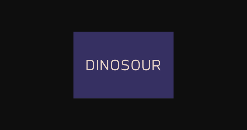 Dinosour Font Poster 3
