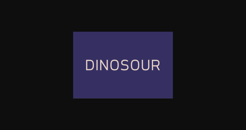 Dinosour Font Poster 1