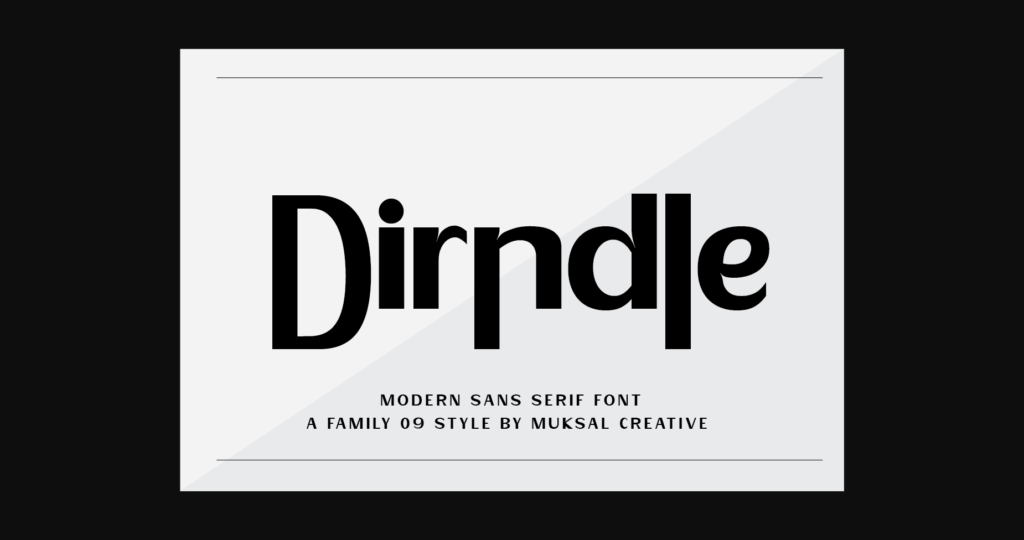 Dirndle Font Poster 3