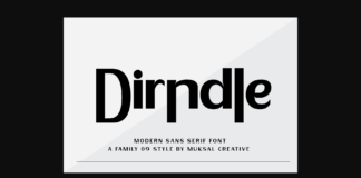 Dirndle Font Poster 1