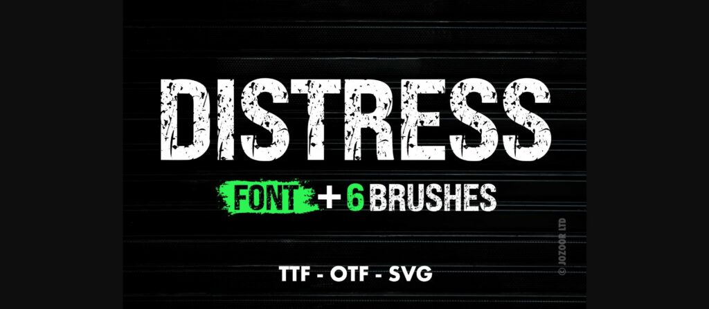 Distress College Grunge Font Poster 3