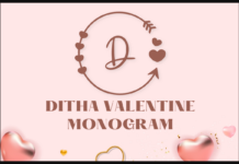Ditha Valentine Monogram Font Poster 1