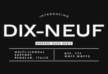 Dix-neuf Font Poster 1