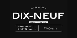 Dix-neuf Font Poster 1