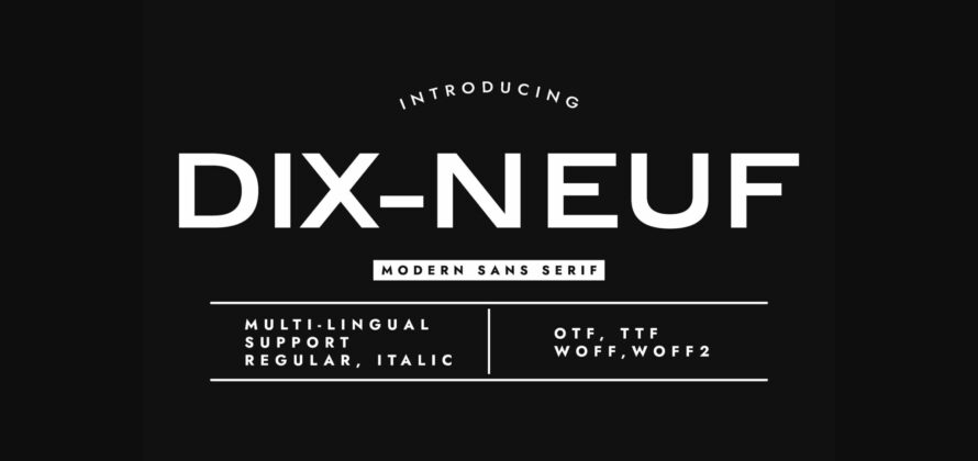 Dix-neuf Font Poster 1