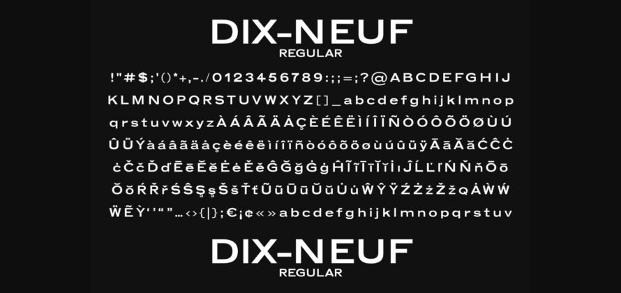 Dix-neuf Font Poster 10