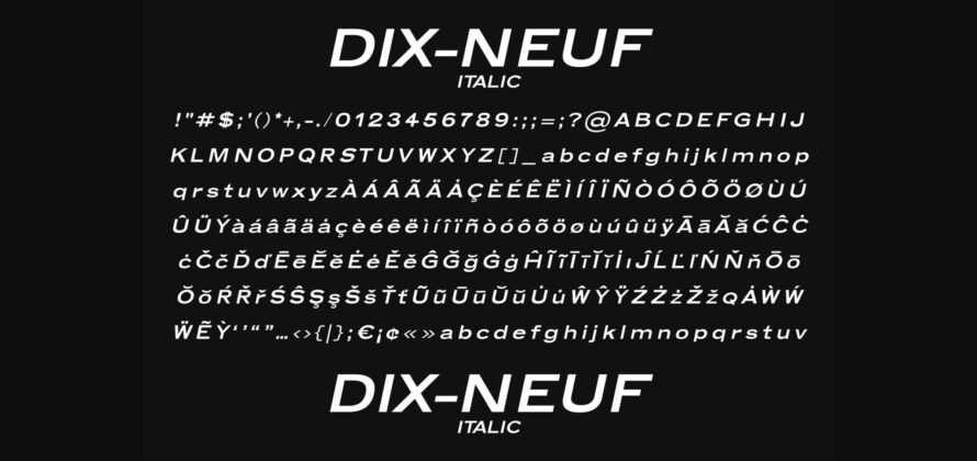 Dix-neuf Font Poster 11