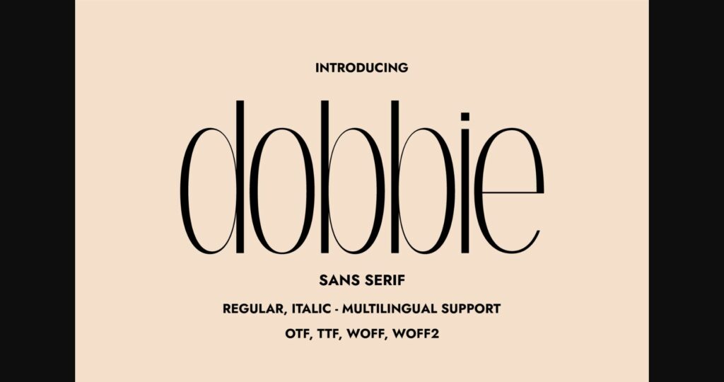 Dobbie Font Poster 1