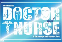 Doctor and Nurse Font Poster 1