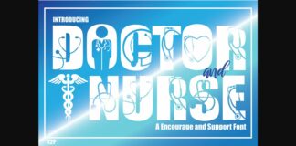 Doctor and Nurse Font Poster 1