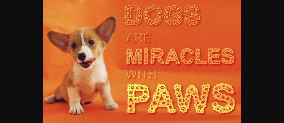 Dog Paws Font Poster 1