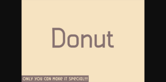 Donut Font Poster 1