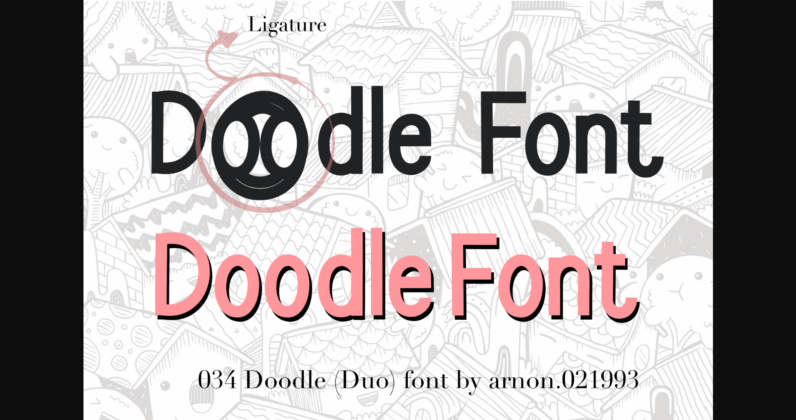 Doodle Font Poster 3