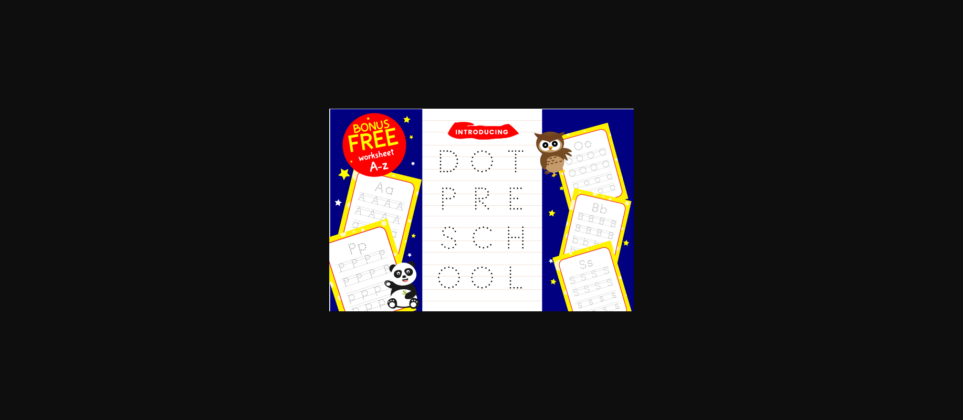 Dot Preschool Font Poster 3