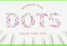 Dots Font Poster 1