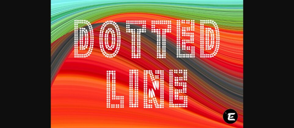 Dotted Line Font Poster 5