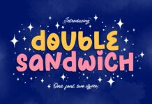 Double Sandwich Font Poster 1