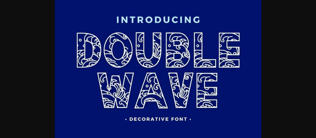 Double Wave Font Poster 3