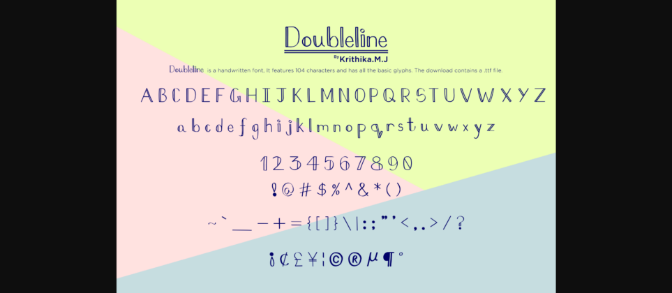 Doubleline Font Poster 1