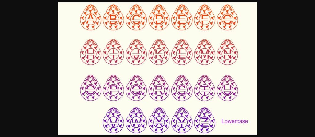 Dove Egg Monogram Font Poster 5