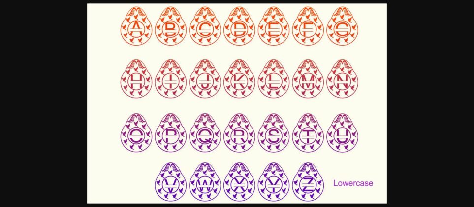 Dove Egg Monogram Font Poster 5