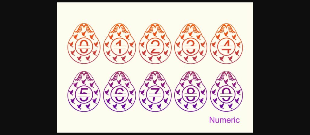 Dove Egg Monogram Font Poster 6